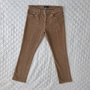 Ralph Lauren Varick Slim Straight Corduroy Pants Men’s 34x32 Tan
